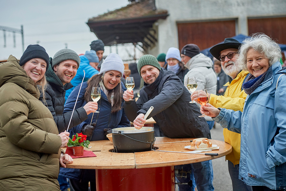 Fondue-bei-Rebstockschneiden